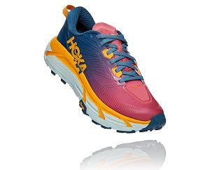 Hoka One One Mafate Speed 3 Womens Trail Running Shoes Moroccan Blue/Saffron | AU-8109674
